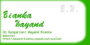 bianka wayand business card